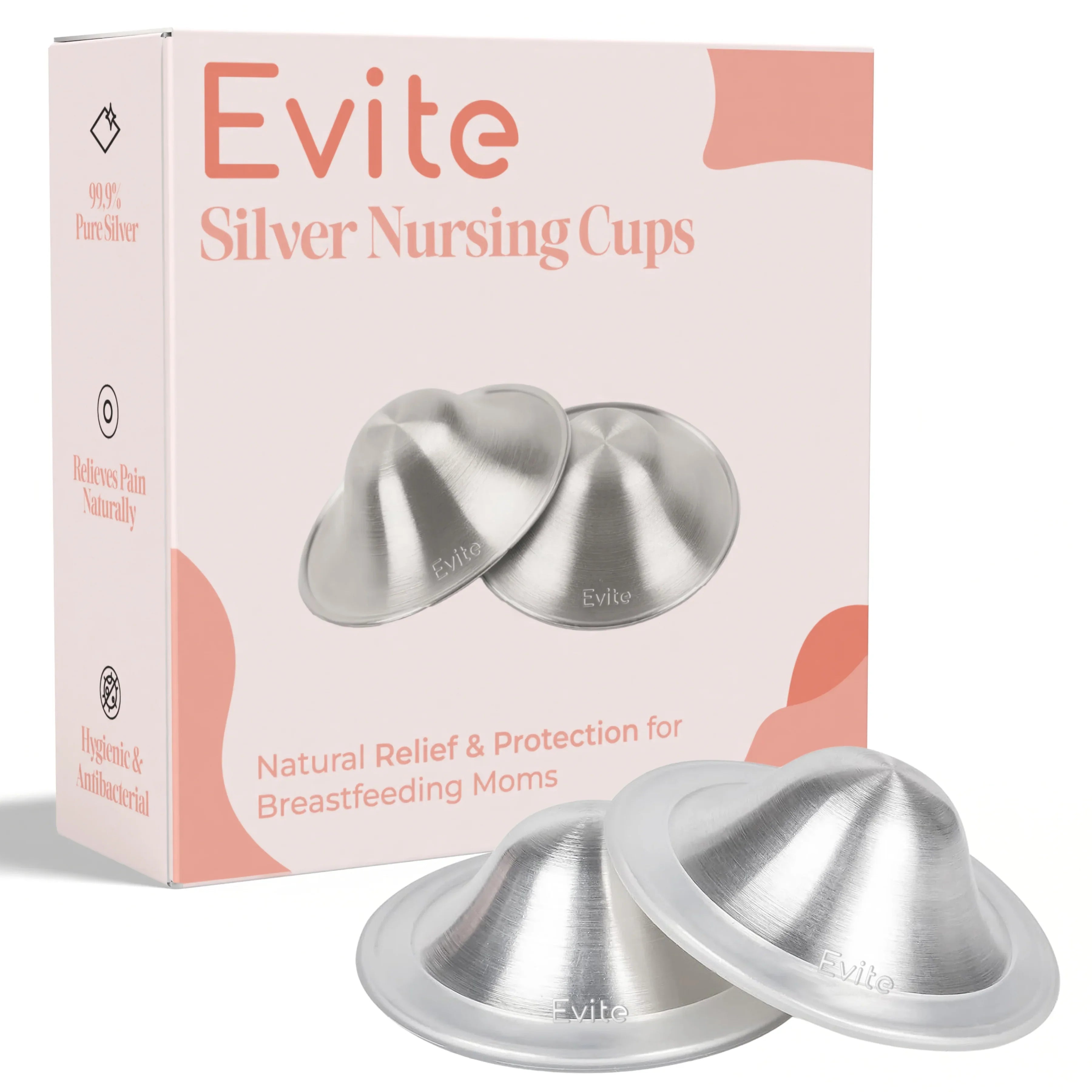 Evite Silver Nipple Shields — Size L (24 mm)
